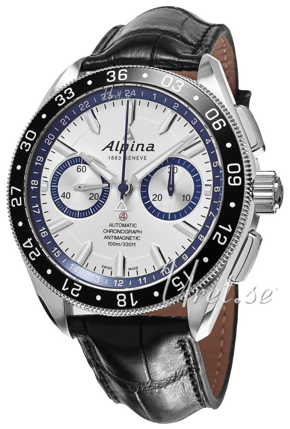 Alpina Alpiner Herrklocka AL-860AD5AQ6 Silverfärgad/Läder Ø44 mm