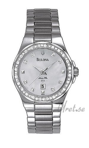 Bulova Damklocka 96R58 Marine Star Dam Vit/Stål Ø28 mm