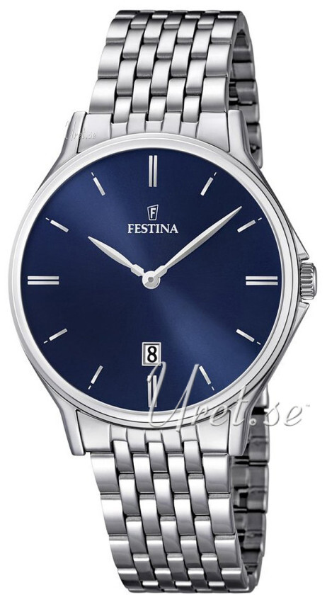 Festina Herrklocka F16744-3 Dress Blå/Stål Ø39 mm - Festina
