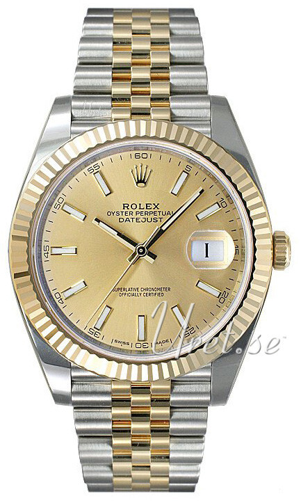 Rolex Datejust41 Herrklocka 126333-0010 Gulguldstonad/18 karat gult guld - Rolex