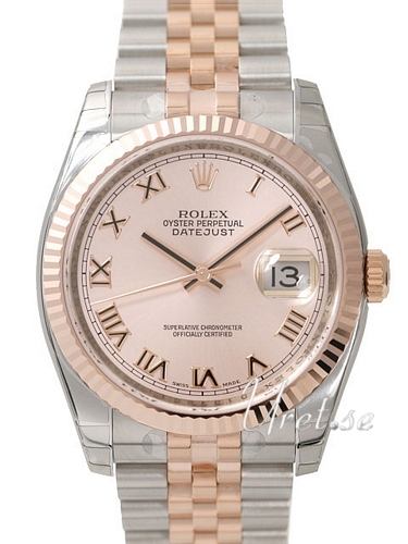Rolex Datejust Gold/Steel Herrklocka 116231-0089 Rosa/18 karat roséguld