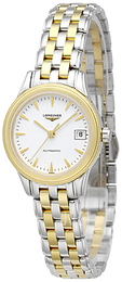 Longines Grande Classique Vit/Gulguldtonat stål Ø26 mm L4.274.3.22.7