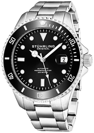 Stührling Original Aquadiver Regatta Svart/Stål Ø42 mm 792.01