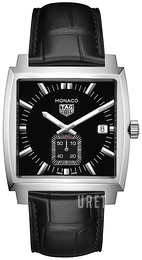 TAG Heuer Monaco Svart/Läder WAW131A.FC6177