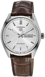 TAG Heuer Carrera Silverfärgad/Läder Ø41 mm WBN2011.FC6484