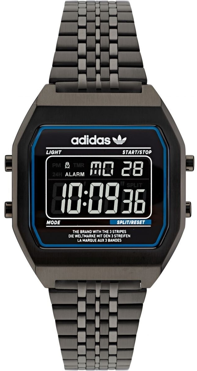 Adidas Damklocka AOST22073 Street Digital LCD/St&aring;l &Oslash;36 mm
