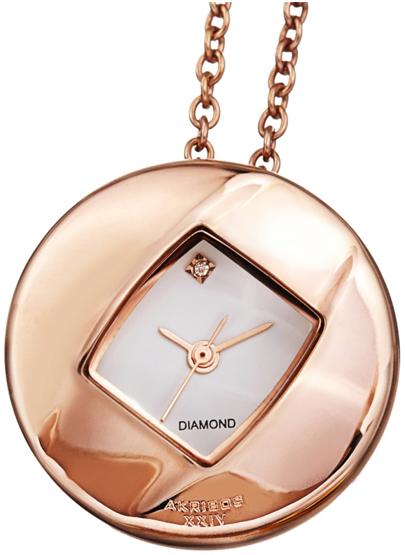 Akribos XXIV Damklocka AK1053RG Diamond Vit Ø28 mm - Akribos XXIV