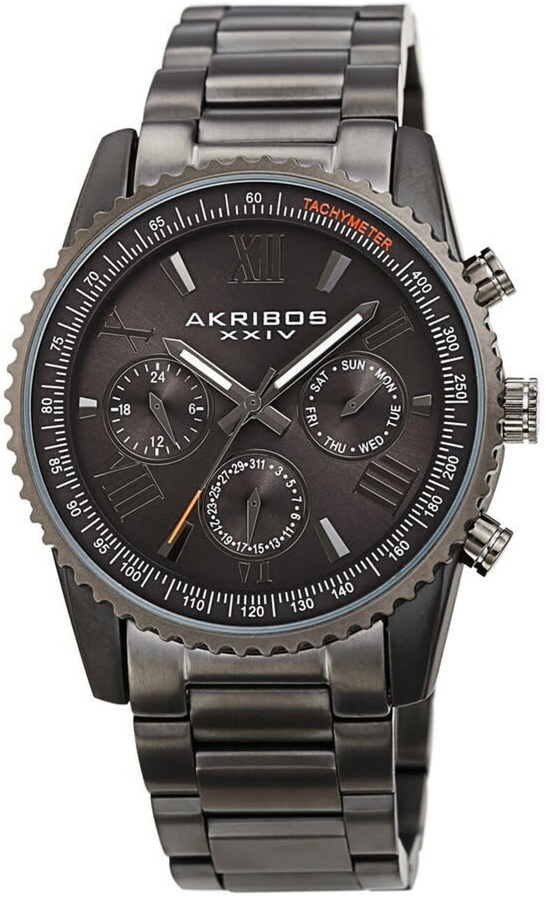 Akribos XXIV Herrklocka AK1099GN Multi-Function Grå/Stål Ø48 mm - Akribos XXIV