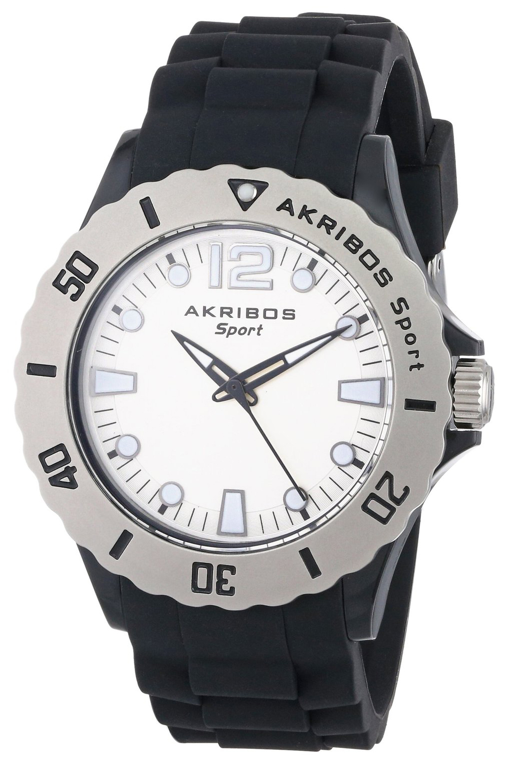 Akribos XXIV Essential Damklocka AK536BK Vit/Gummi Ø51 mm
