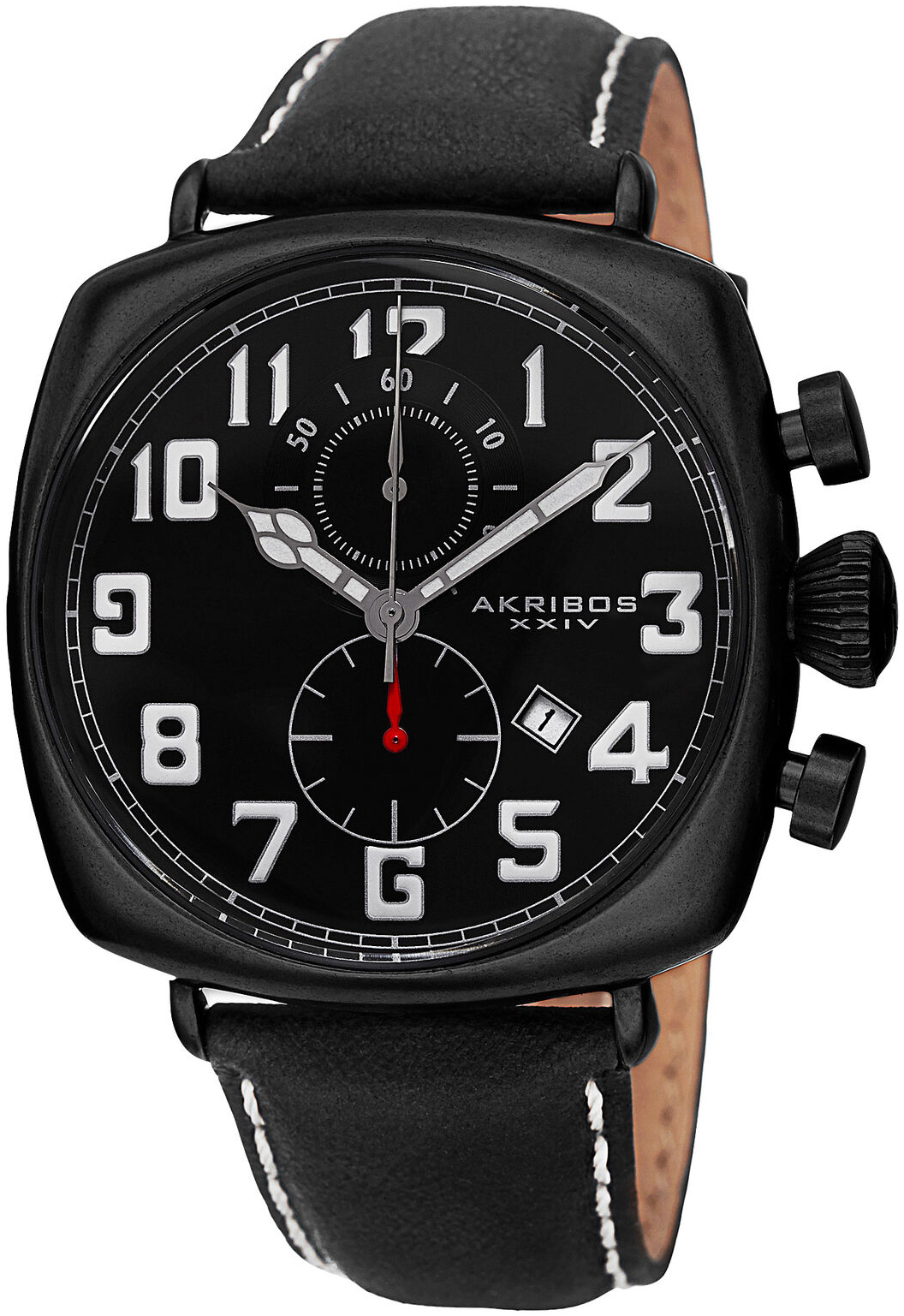 Akribos XXIV Herrklocka AK786BK Svart/Läder - Akribos XXIV