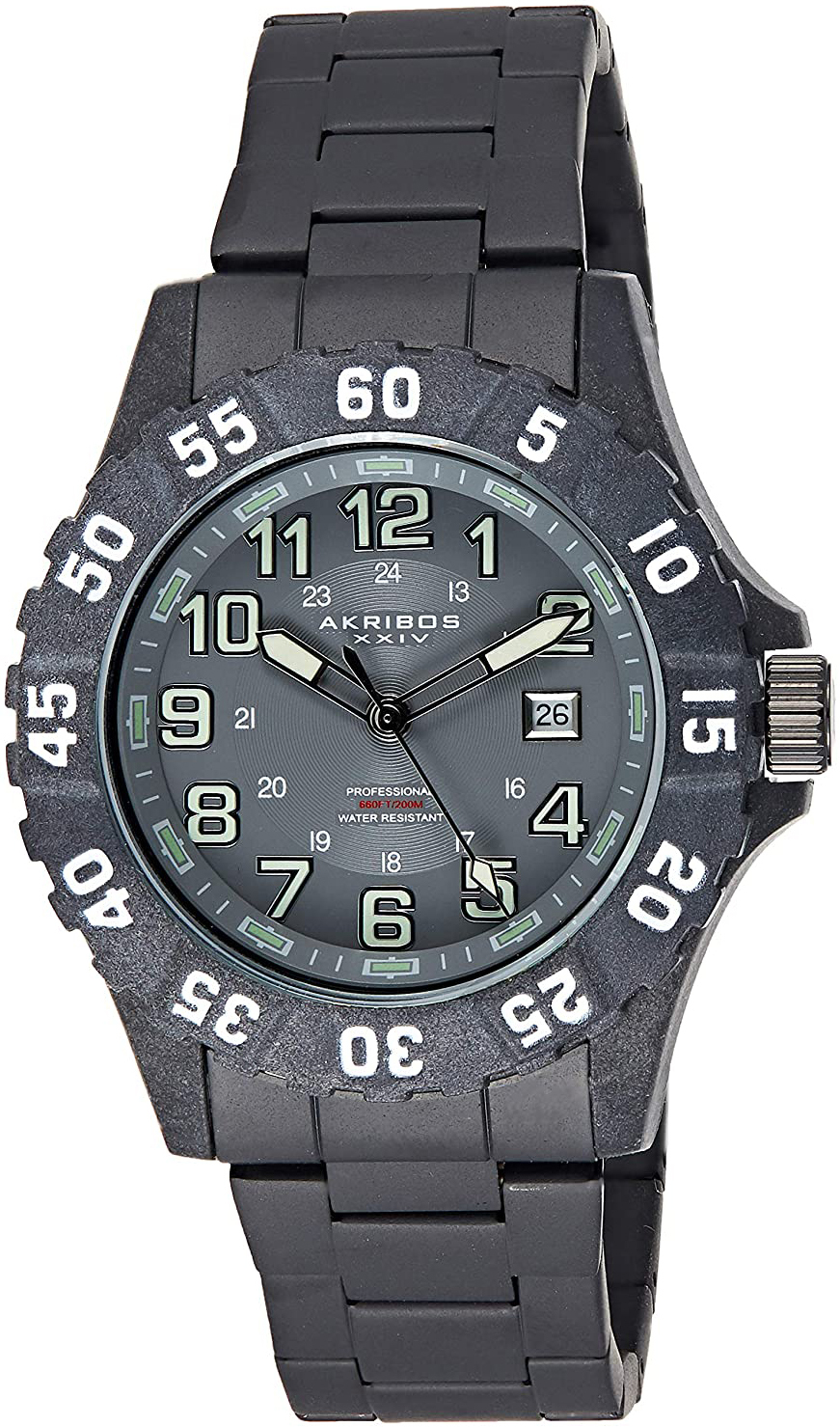 Akribos XXIV Herrklocka AK794WT Divers Grå/Stål Ø43 mm - Akribos XXIV