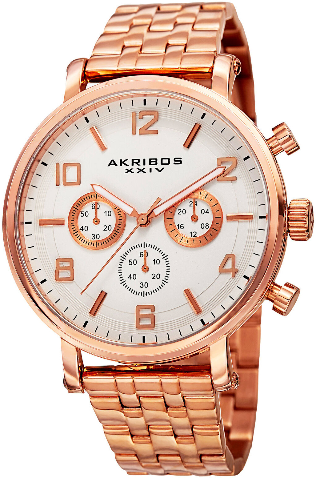 Akribos XXIV Herrklocka AK800RG Vit/Roséguldstonat stål Ø44 mm - Akribos XXIV