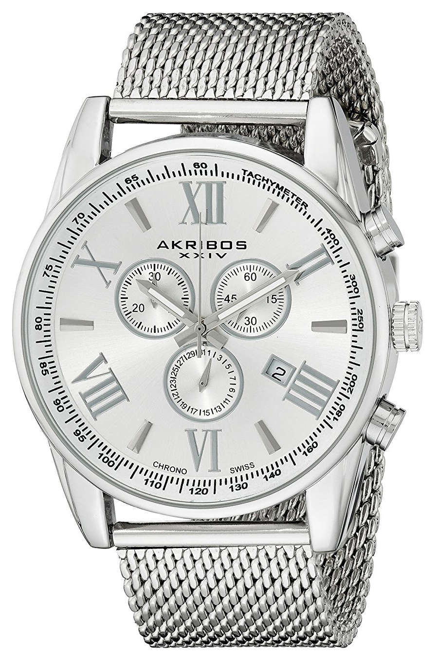 Akribos XXIV Chronograph Herrklocka AK813SS Silverfärgad/Stål Ø45 mm - Akribos XXIV