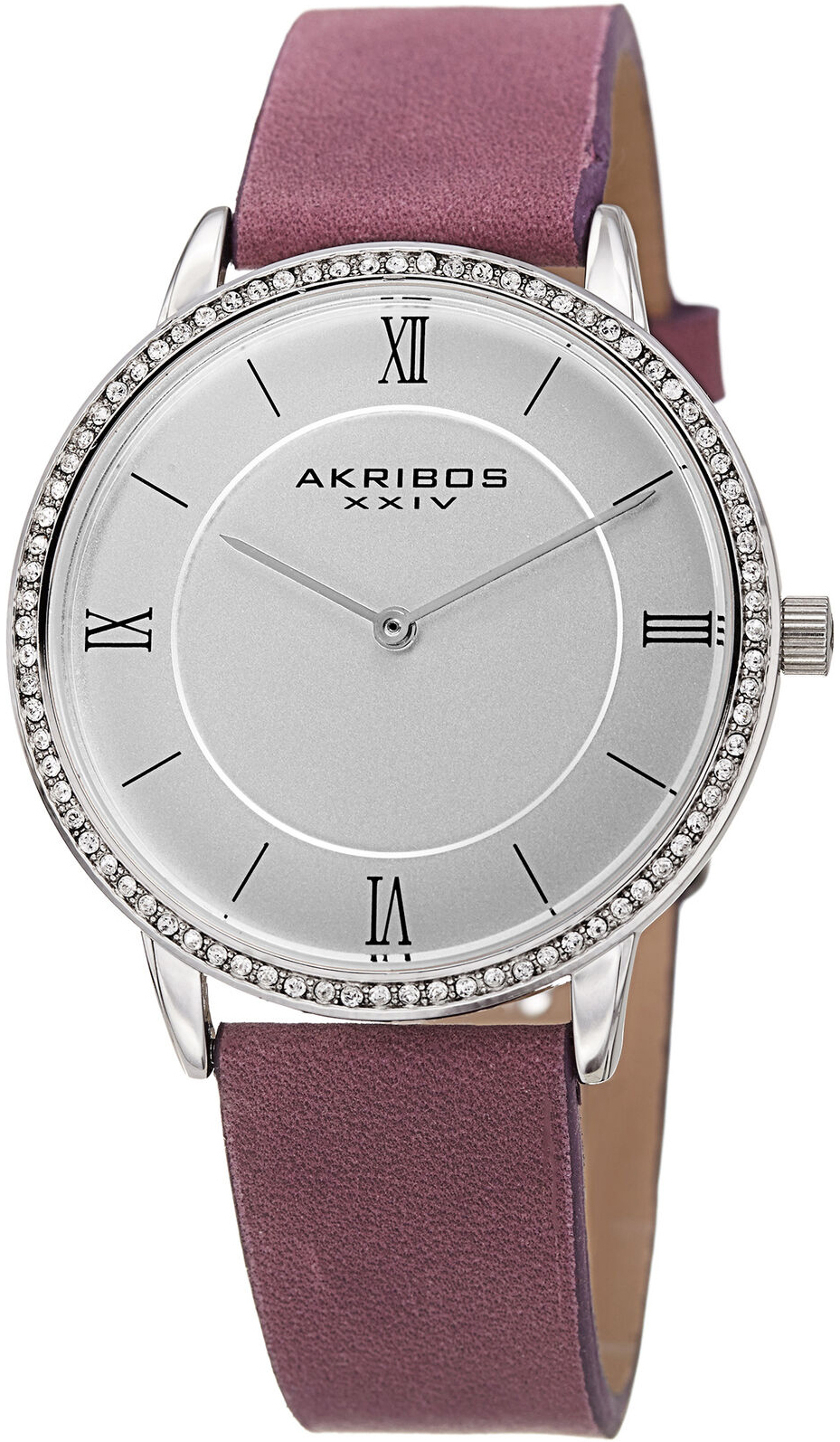 Akribos XXIV Damklocka AK924PU Silverfärgad/Läder Ø38 mm - Akribos XXIV