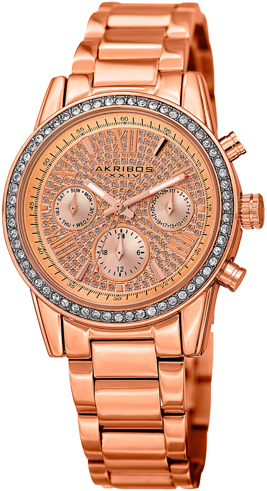 Akribos XXIV Damklocka AK926RG Roséguldstonad/Roséguldstonat stål - Akribos XXIV