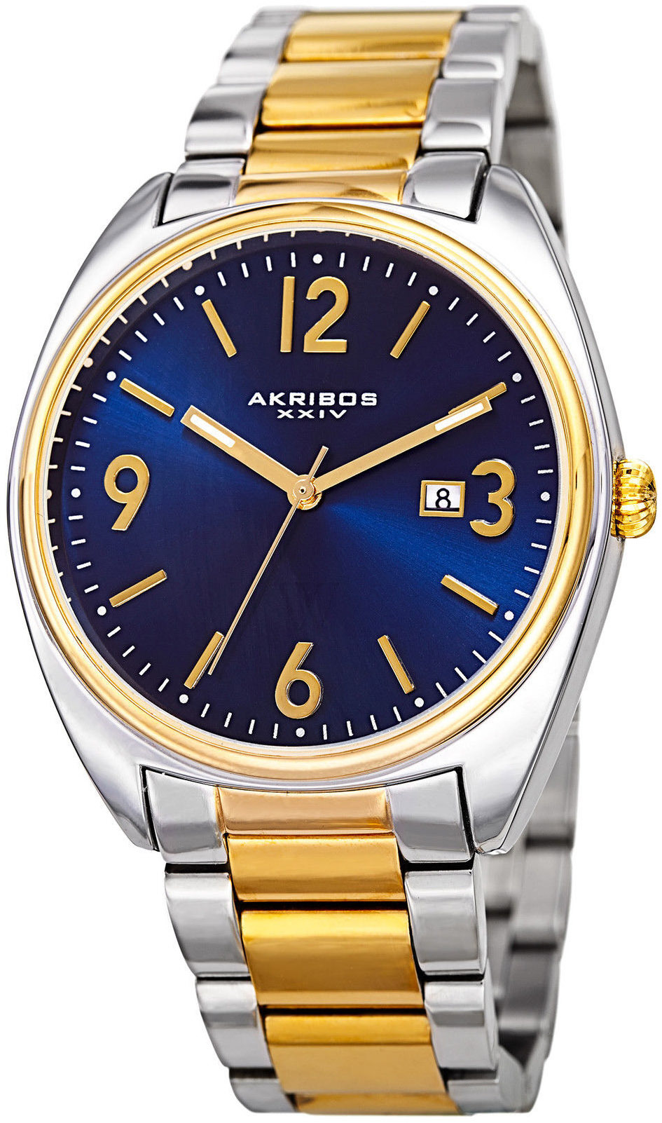 Akribos XXIV Herrklocka AK957TTG Blå/Gulguldtonat stål Ø47 mm - Akribos XXIV