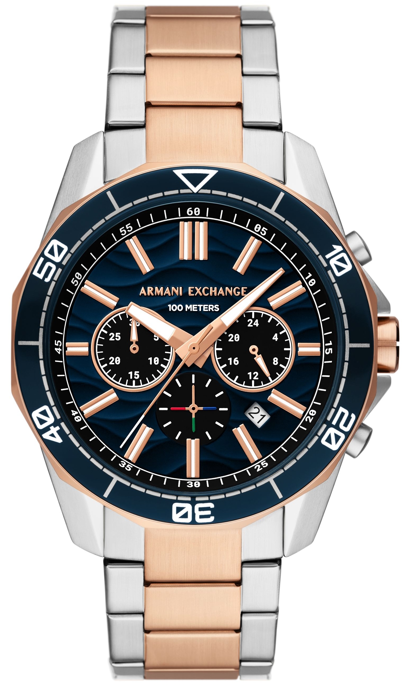 Armani Exchange Herrklocka AX1965 Spencer Blå/Roséguldstonat stål - Armani Exchange