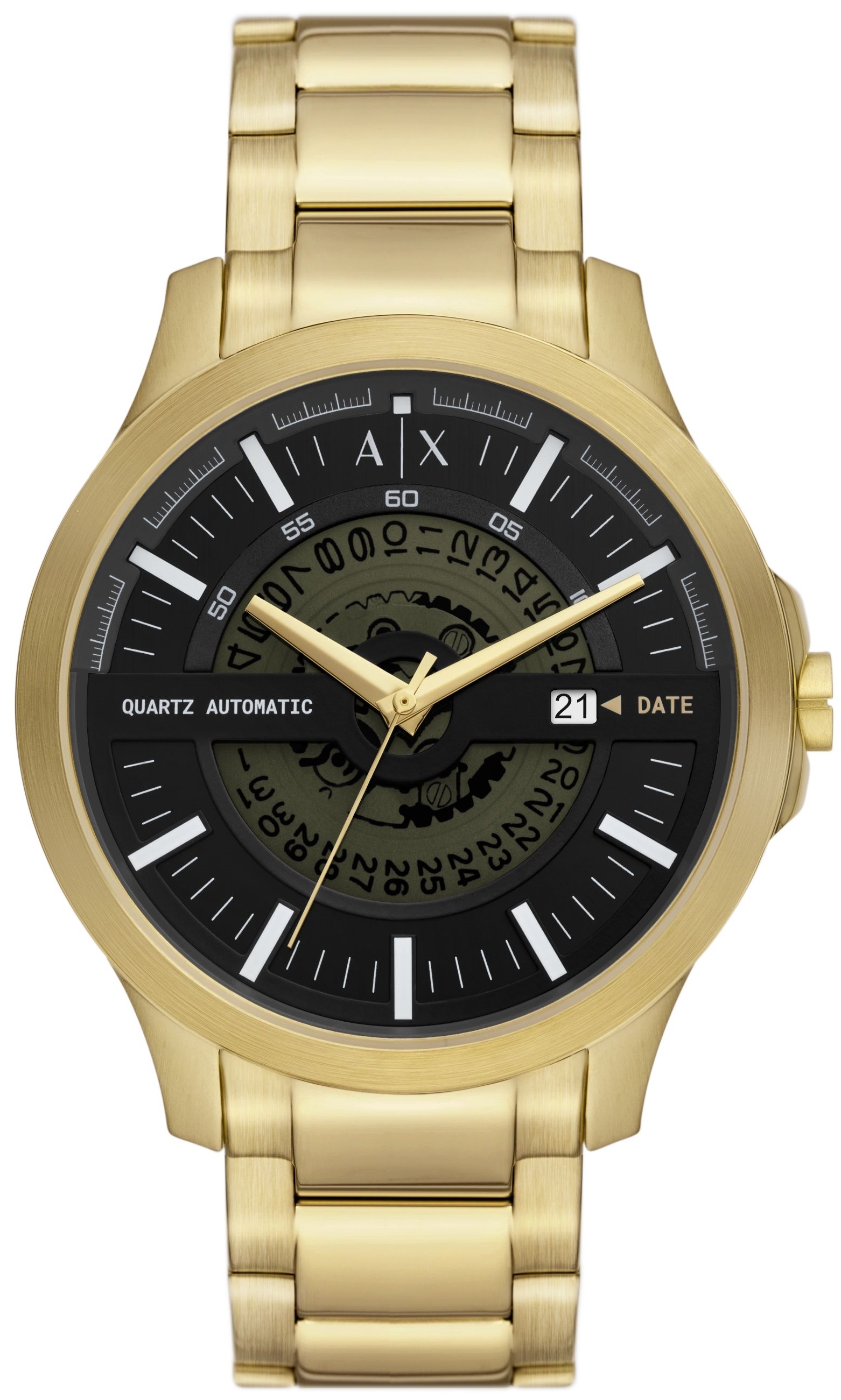 Armani Exchange Herrklocka AX2443 Hampton Svart/Guldtonat st&aring;l &Oslash;46