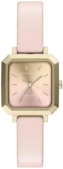 Armani Exchange Damklocka AX5737 Leila Rosa/L&auml;der