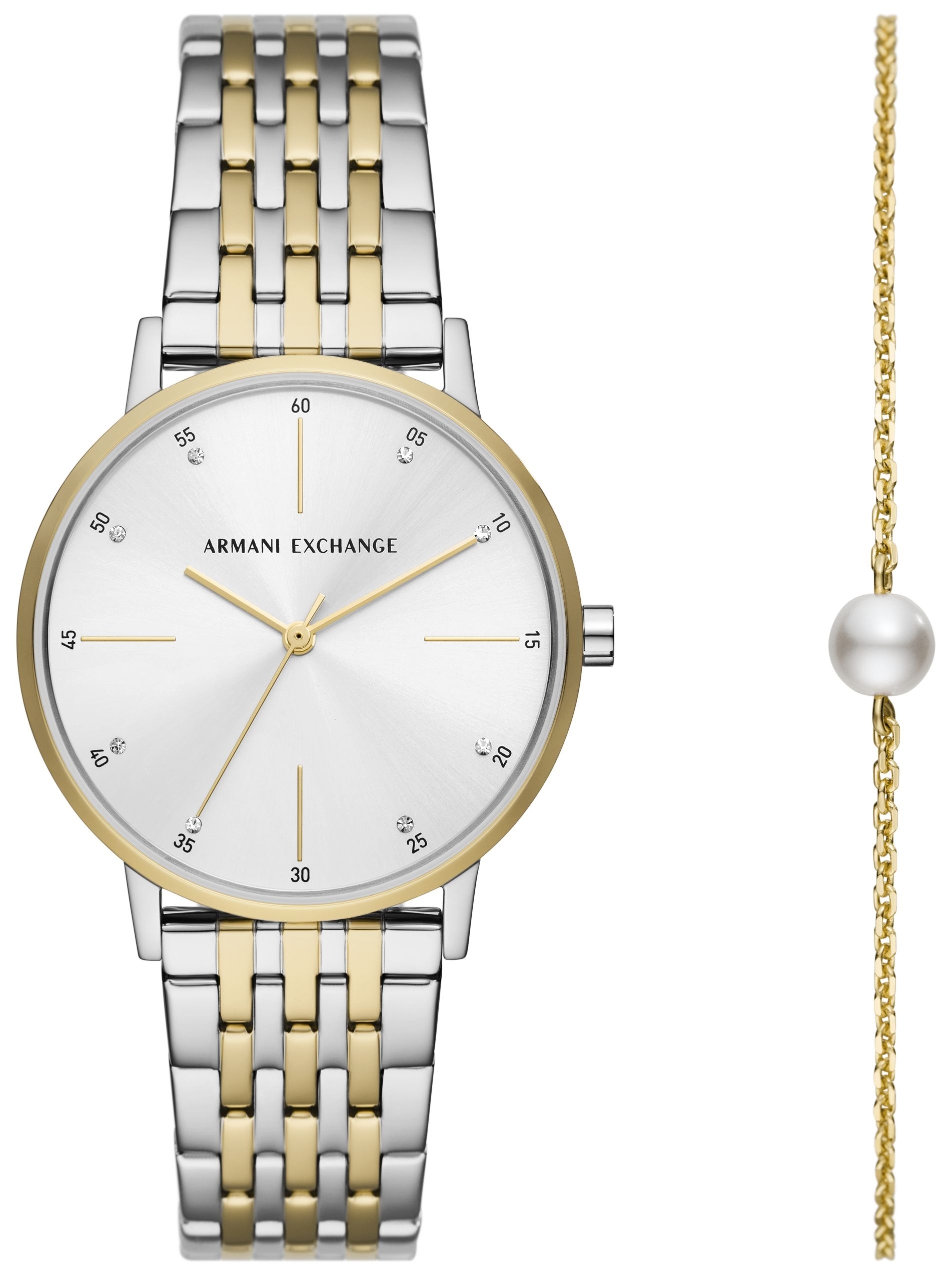 Armani Exchange Damklocka AX7156SET Lola Silverfärgad/Guldtonat - Armani Exchange