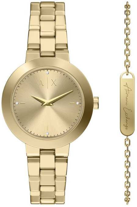 Armani Exchange Damklocka AX7177SET Jackie Guld/Gulguldtonat st&aring;l