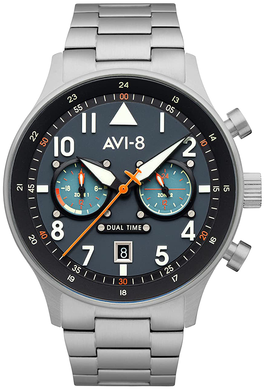 AVI-8 Herrklocka AV-4088-22 Hawker Hurricane Blå/Stål Ø43 mm - AVI-8
