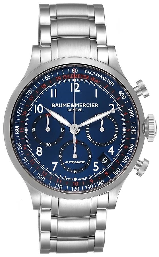 Baume & Mercier Herrklocka MOA10066 CAPELAND Blå/Stål Ø44 mm - Baume & Mercier