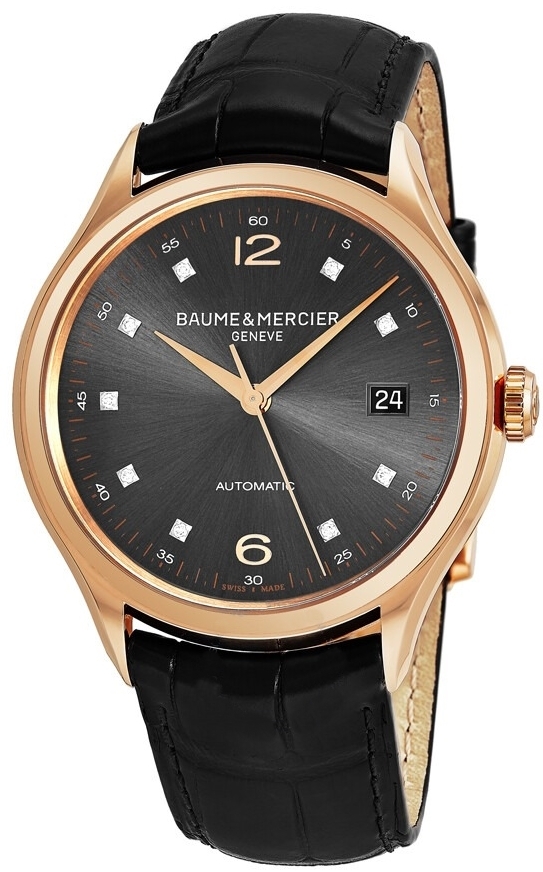 Baume & Mercier Herrklocka M0A10180 Clifton Svart/Läder Ø39 mm - Baume & Mercier