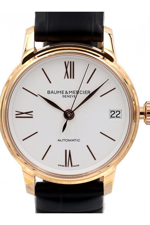 Baume & Mercier Damklocka M0A10270 Classima Vit/Läder Ø31 mm - Baume & Mercier