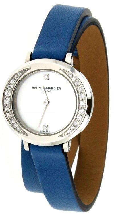 Baume & Mercier Damklocka M0A10288 Promesse Vit/Läder Ø22 mm - Baume & Mercier