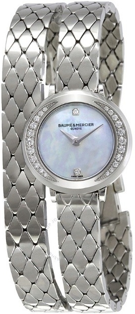 Baume & Mercier Damklocka M0A10289 Promesse Vit/Stål Ø22 mm - Baume & Mercier