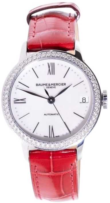 Baume & Mercier Damklocka M0A10546 Classima Vit/Läder Ø31 mm - Baume & Mercier