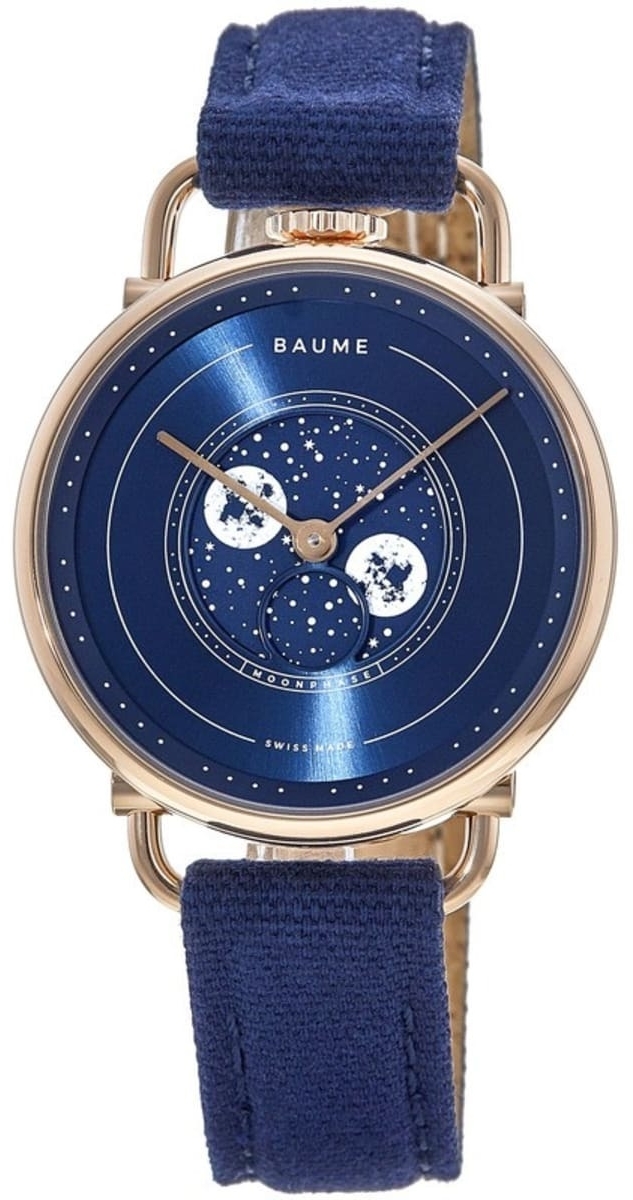 Baume & Mercier Damklocka M0A10638 Blå/Läder Ø35 mm - Baume & Mercier