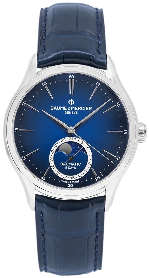 Baume & Mercier Herrklocka M0A10756 Blå/Läder Ø39 mm - Baume & Mercier