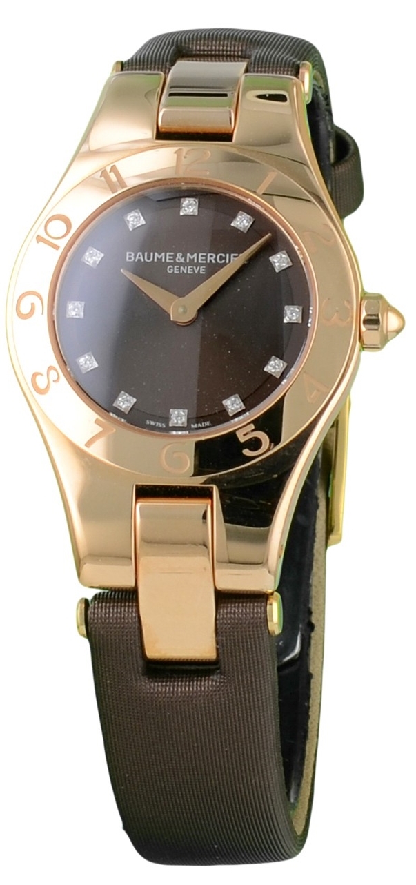 Baume & Mercier Damklocka MOA10090 LINEA Brun/Satin Ø26 mm - Baume & Mercier