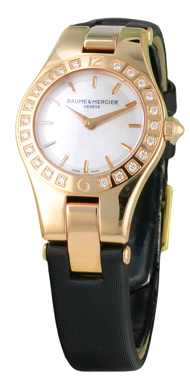 Baume & Mercier Damklocka MOA10091 LINEA Vit/Satin Ø26 mm - Baume & Mercier