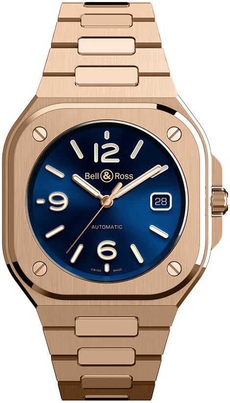 Bell & Ross Herrklocka BR05A-BLU-PG/SPG Br 05 Blå/18 karat - Bell & Ross