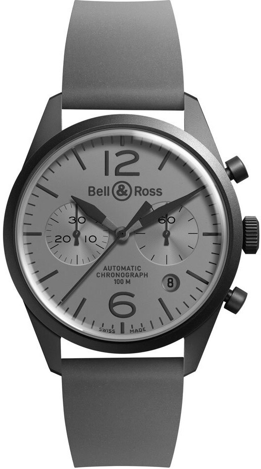 Bell & Ross BR 126 Herrklocka BRV126-COMMANDO Grå/Gummi Ø41 mm