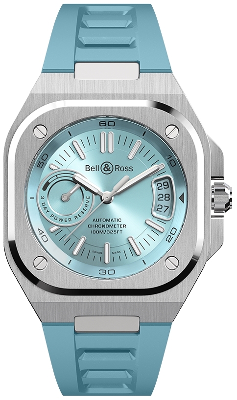 Bell & Ross Herrklocka BRX5R-IB-ST/SRB BR-X5 Blå/Gummi Ø42.5 mm - Bell & Ross