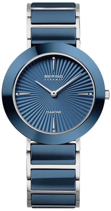 Bering Damklocka 11435-707 Ceramic Blå/Keramik Ø35 mm