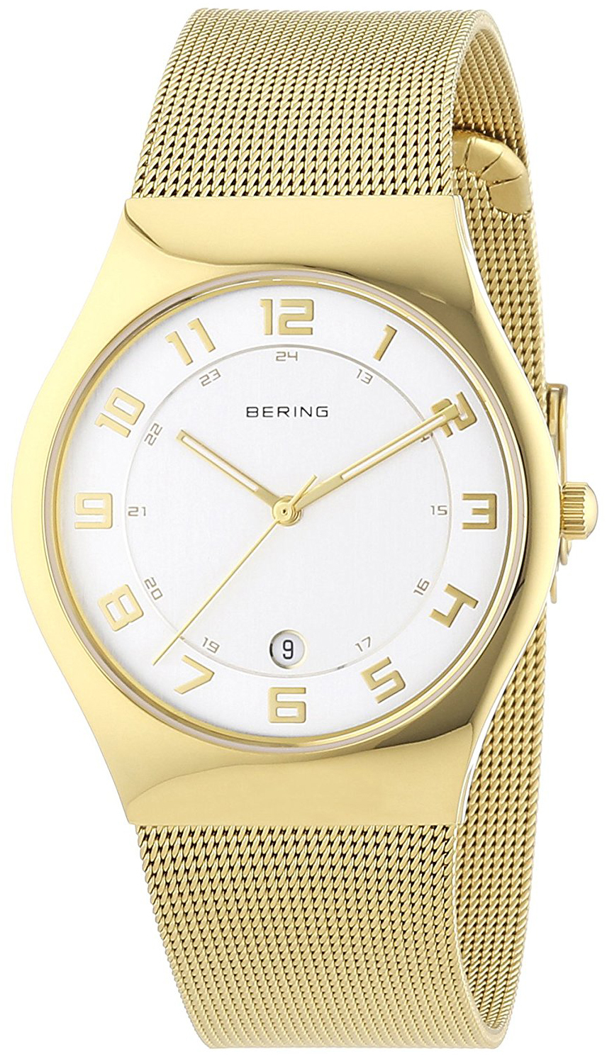 Bering Damklocka 11937-334 Classic Vit/Gulguldtonat st&aring;l &Oslash;37 mm