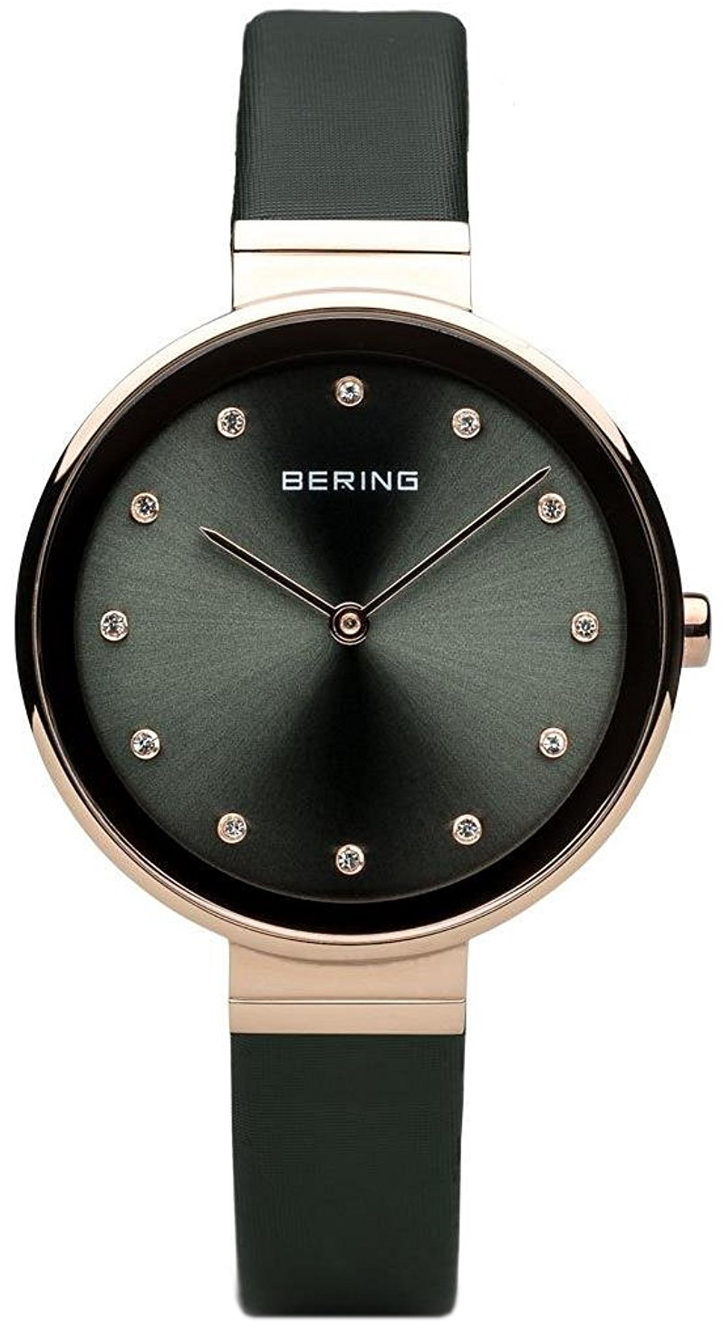 Bering Damklocka 12034-667 Classic Grön/Läder Ø34 mm
