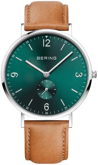 Bering Herrklocka 14040-508 Classic Grön/Läder Ø40 mm - Bering