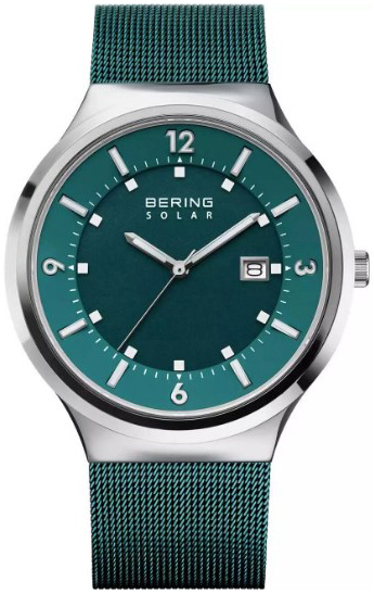 Bering Herrklocka 14442-808 Solar Grön/Stål Ø42 mm - Bering