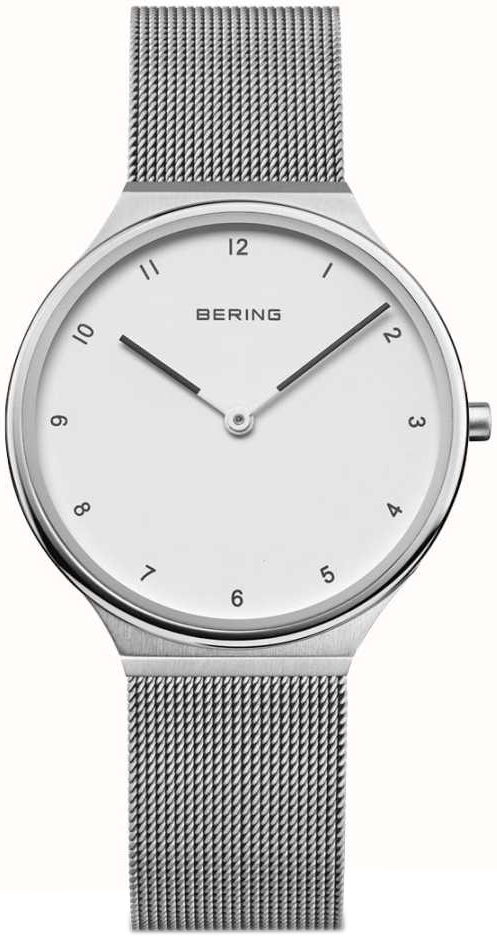 Bering Damklocka 18434-004 Ultra Slim Vit/Stål Ø34 mm - Bering