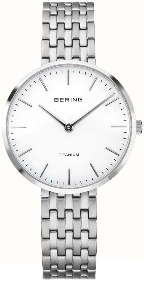 Bering Damklocka 19334-004 Titanium Vit/Titan Ø34 mm - Bering