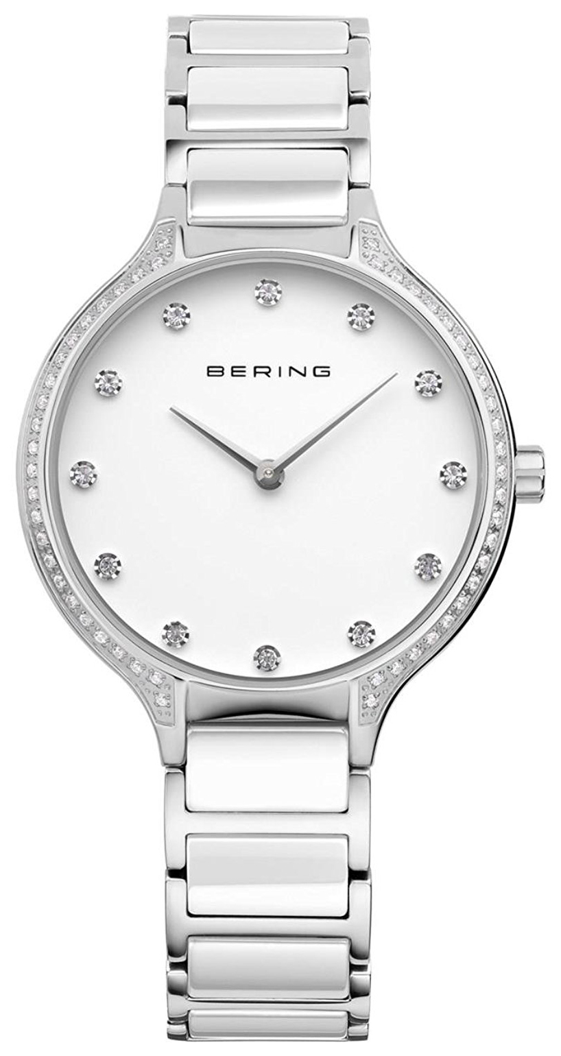 Bering Damklocka 30434-754 Ceramic Vit/St&aring;l &Oslash;34 mm
