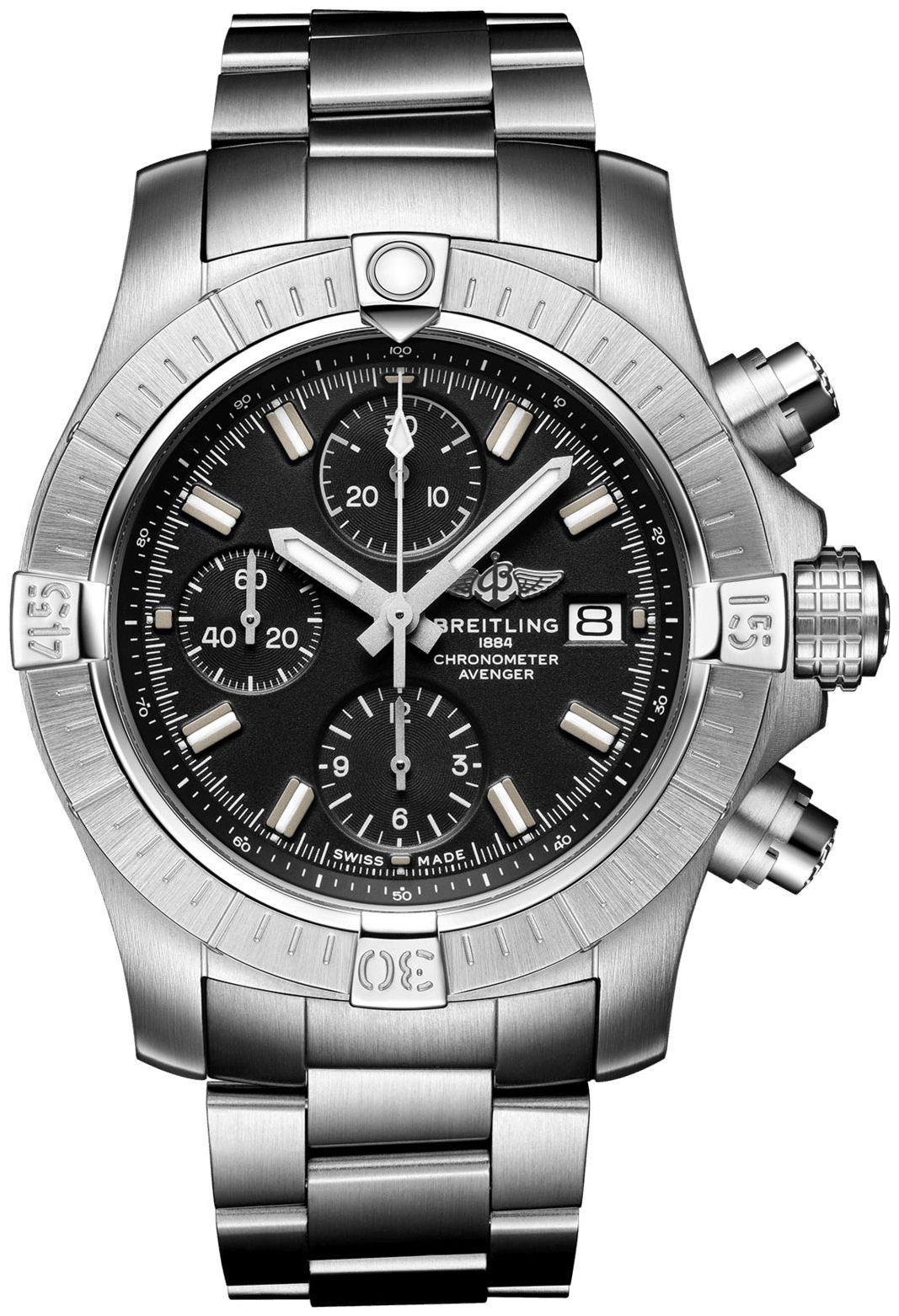 Breitling Herrklocka A13385101B1A1 Avenger Chronograph 43 Svart/Stål - Breitling