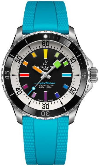 Breitling Herrklocka A17375211B2S1 Superocean Svart/Gummi Ø42 mm - Breitling