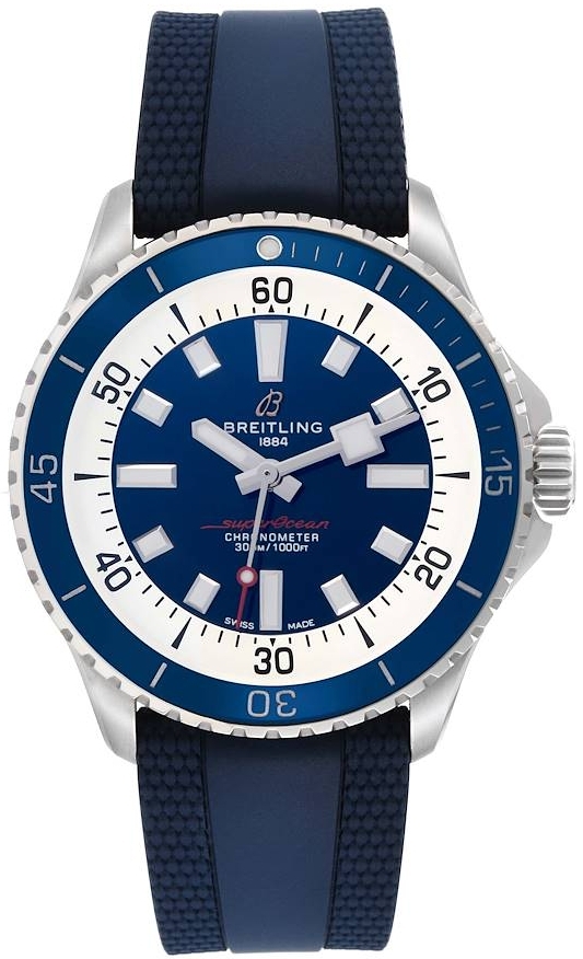 Breitling Herrklocka A17375E71C1S1 Superocean Automatic 42 Blå/Gummi - Breitling